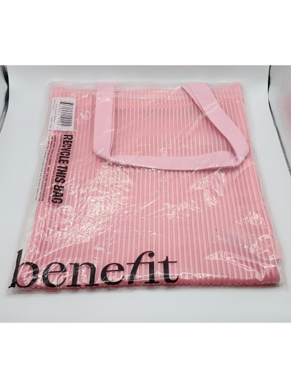 Benefit Cosmetic 2024 Textured Tote Bag Pink New